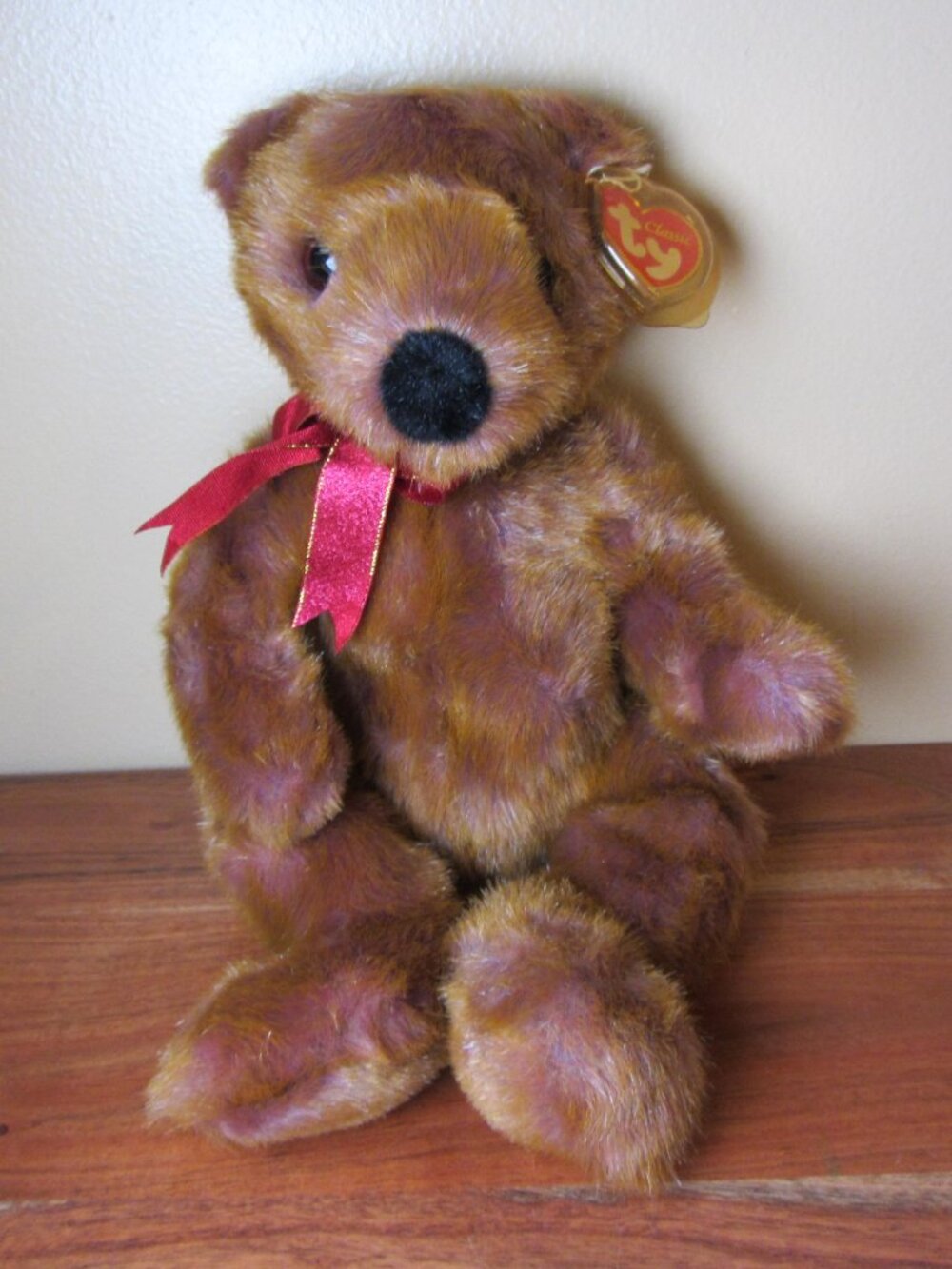 plush TY classic vintage 1999 taffybeary with tag 14" (W6684)